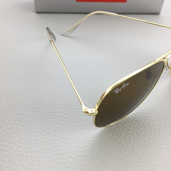 LIKE NEW RayBan Aviator RB3025 Brown Lenses Ray ban Sunglasses - Picture 5 of 13